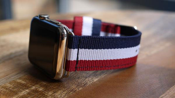 Red white and on sale blue watch band